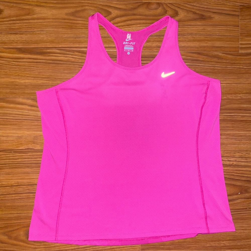 NWOT Womens Pink Nike Dri-Fit Tank Top Size XL